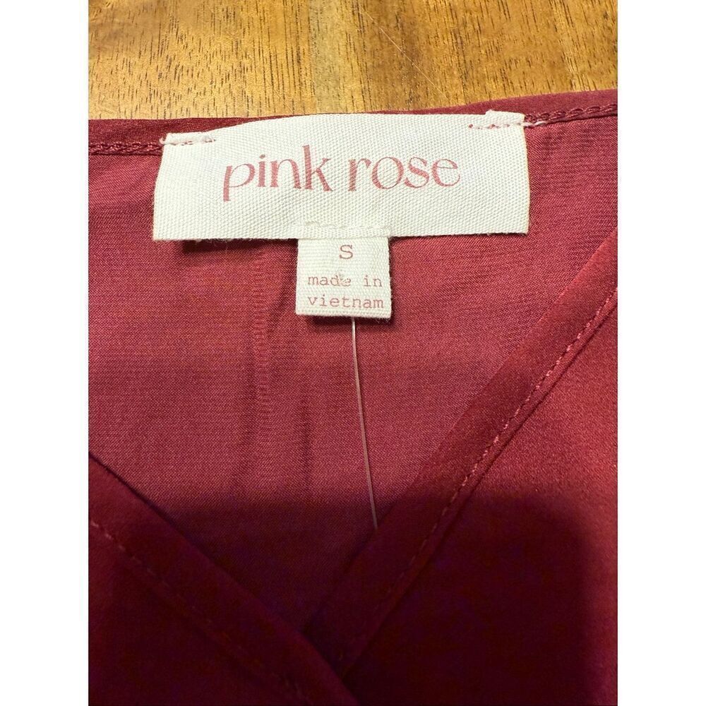 Pink Rose Women's New Dark Auburn Size Small Spaghetti Strap Cami Top - Picture 4 of 7